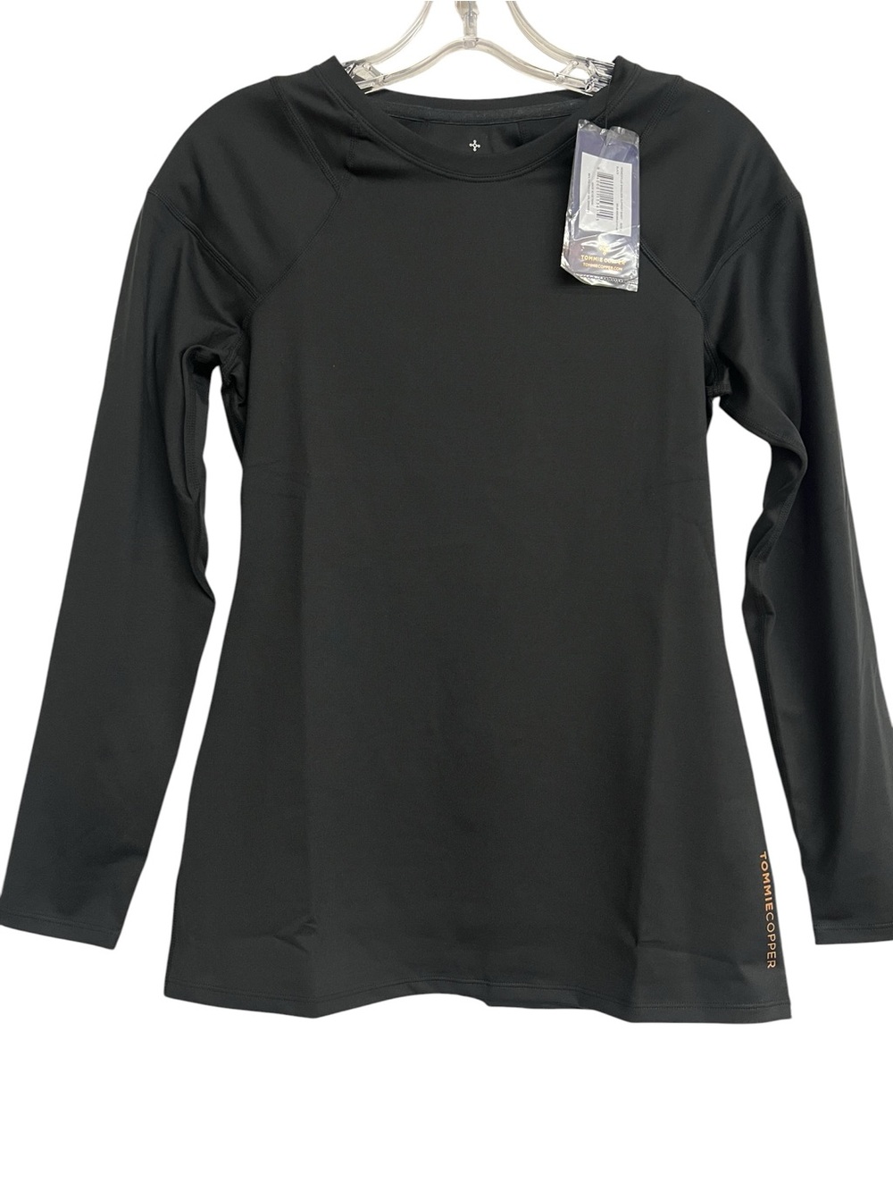 New Tommie Copper Long Sleeve Black Shoulder Support Performance Top Shirt